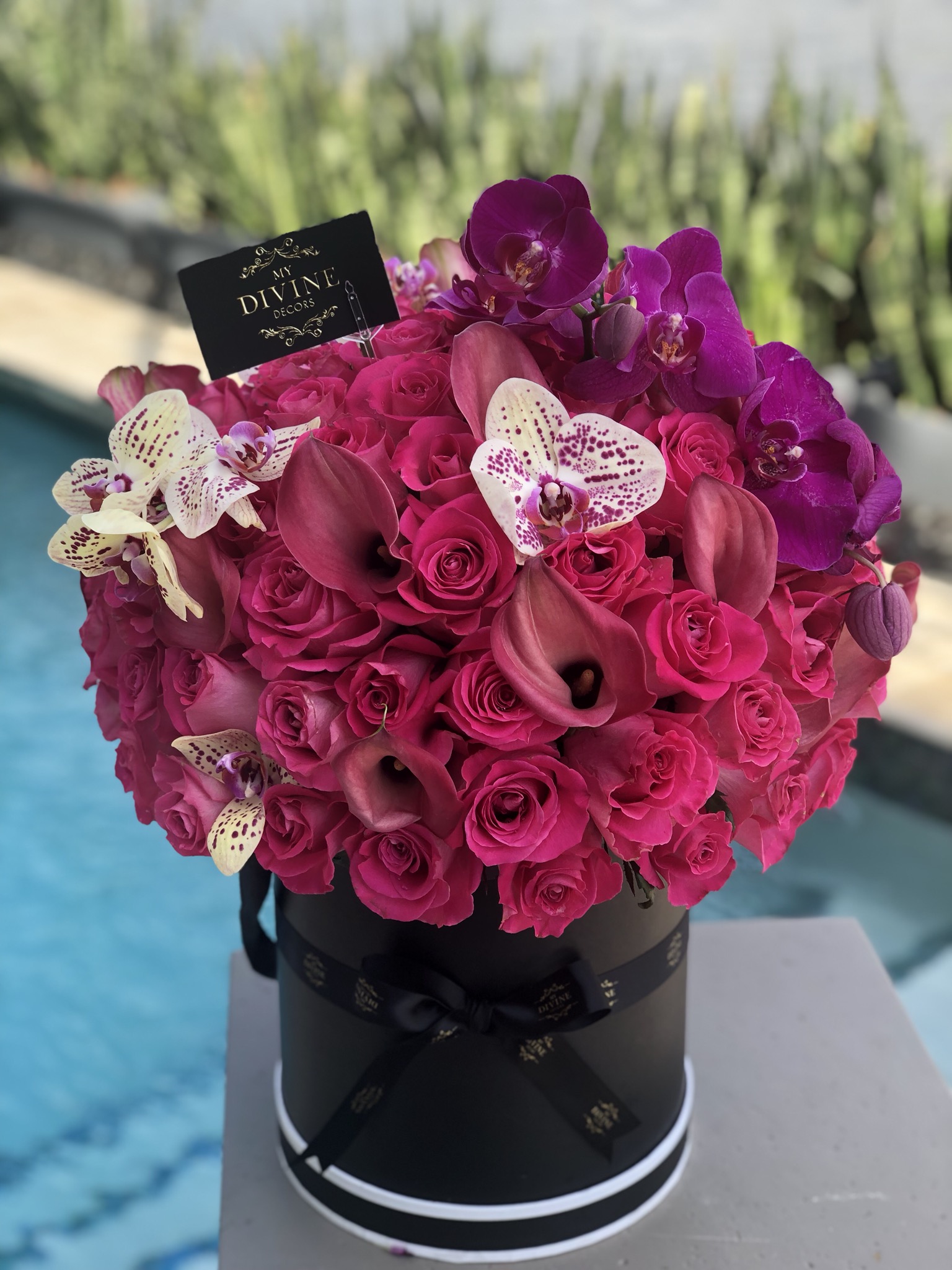 Luxury In Hot Pink - My Divine Decors Flower Boutique - Flower Arrangements