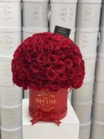 100 Rosas Frescas Caja Redonda Signature