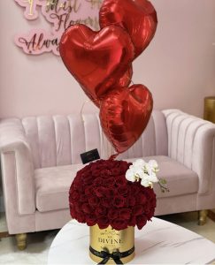 100 Red Roses and Large White Orchid - Image 6