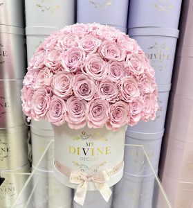 Preserved 100 Roses Round