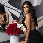 50 Rosas Caja Redonda & Orquídeas