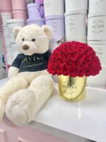 Arreglo 50 Rosas Preservadas Redondo - Imagen 5