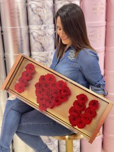 I Love You Acrylic Box Preserved Roses