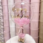 4 Preserved Roses Acrylic Box With Balloon