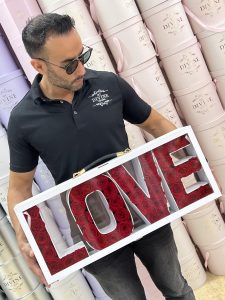 Love Luggage Box Preserved Roses