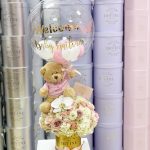 Medium Flower Box Teddy & Balloon