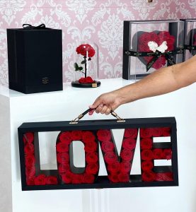 Love Luggage Box Preserved Roses - Image 2