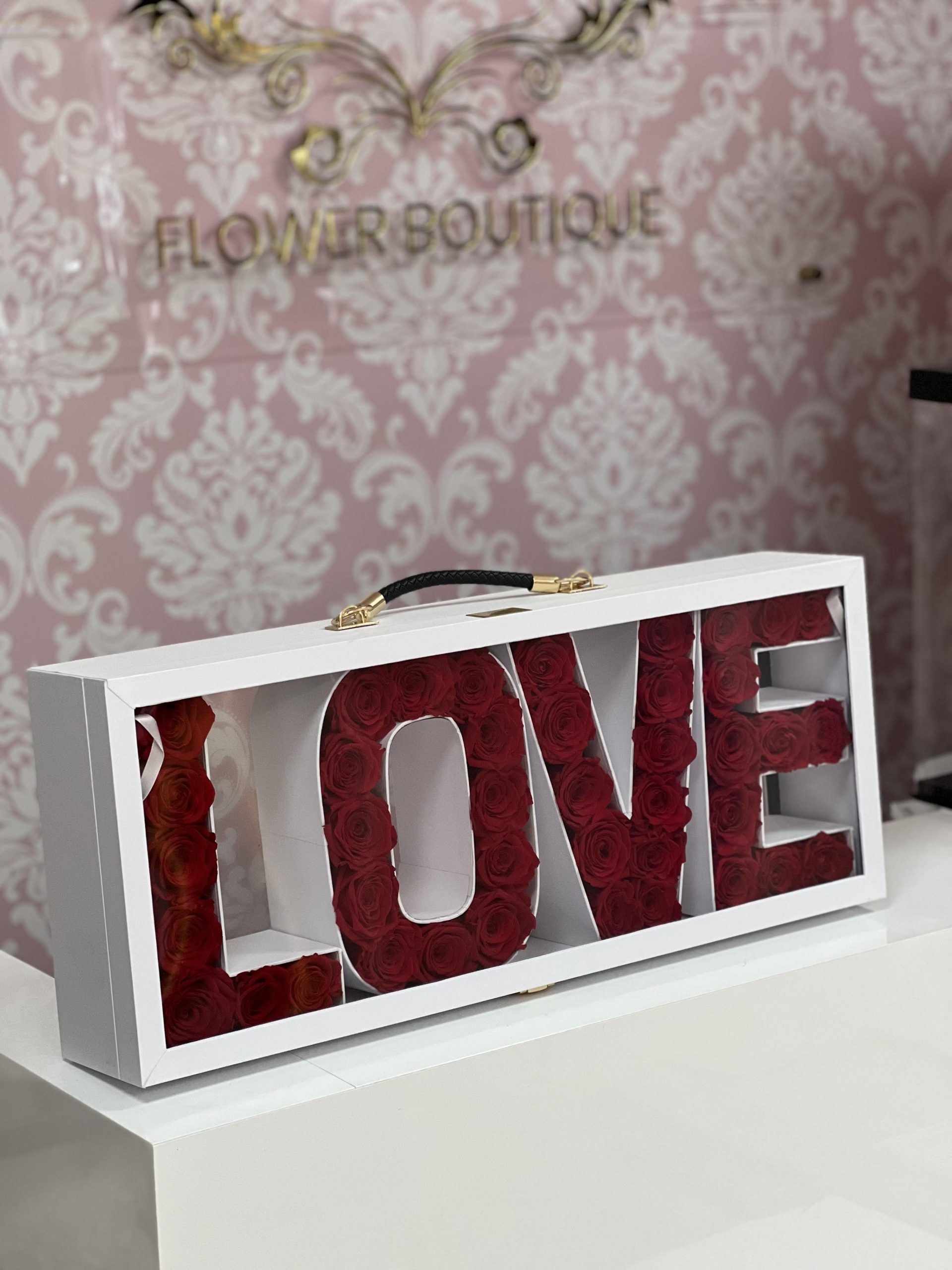 Love Luggage Box Preserved Roses - My Divine Decors Flower Boutique ...