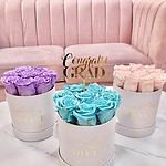 Grad 6" Box with Preserved Roses