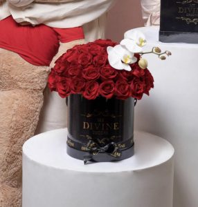 Round 50 Fresh Cut Roses with Orchids - Image 2