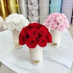Ceramic Vase with Preserved Roses - Image 2