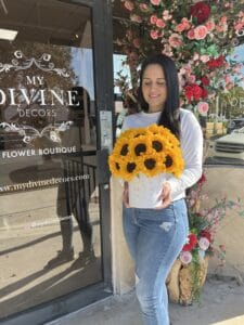 Medium Sunflower hat box - Image 2