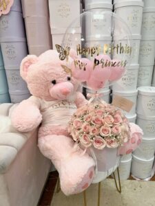 Baby breath Roses & Balloon - Image 3