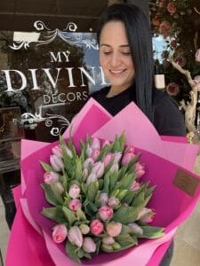 Tulips Round Hand Bouquet