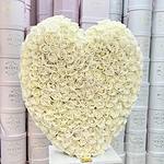 Sympathy White Large Standing Heart