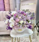 Lavender flowers arranged in a vase
