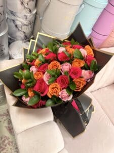 Ruscus & Roses Bouquet - Image 4