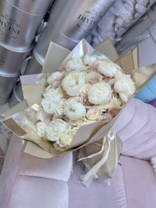 Roses and Peonies Hand Bouquet