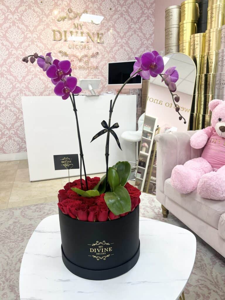 Double Beauty Orchids & Roses