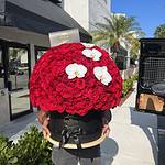 350 Roses & orchids round Grand Box