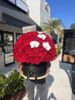 350 Roses & orchids round Grand Box