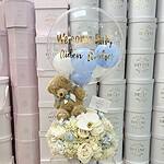 Medium Boy Flower Box Teddy & Balloon