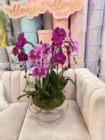 Orquídeas Flotantes en Florero de Cristal - Image 2