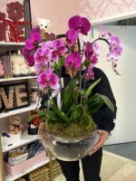 Orquídeas Flotantes en Florero de Cristal - Image 3