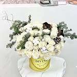 White Cozy Christmas Hat Box