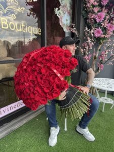 360 Roses Hand Bouquet Long Stem