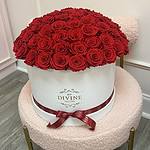 Full Round Preserved roses in Leather Box