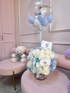 Mixed Flowers In Vase Baby Boy - Image 3