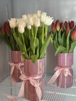 Princess Katie Tulips in Vase