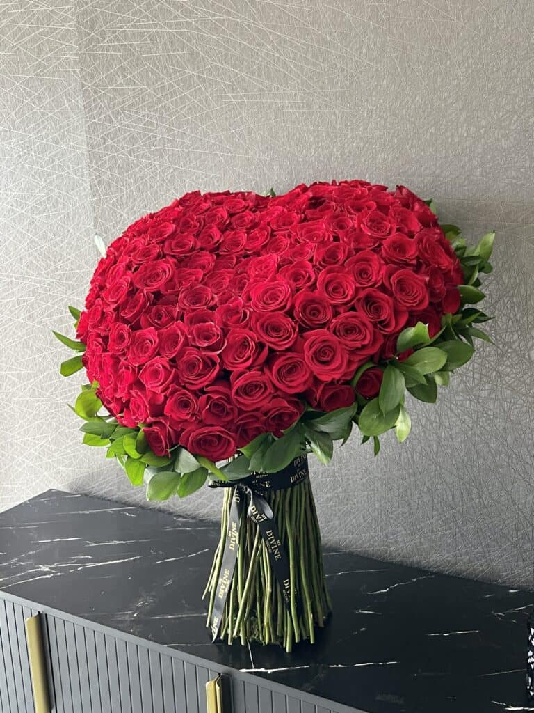 Standing Heart Roses Bouquet - Image 11