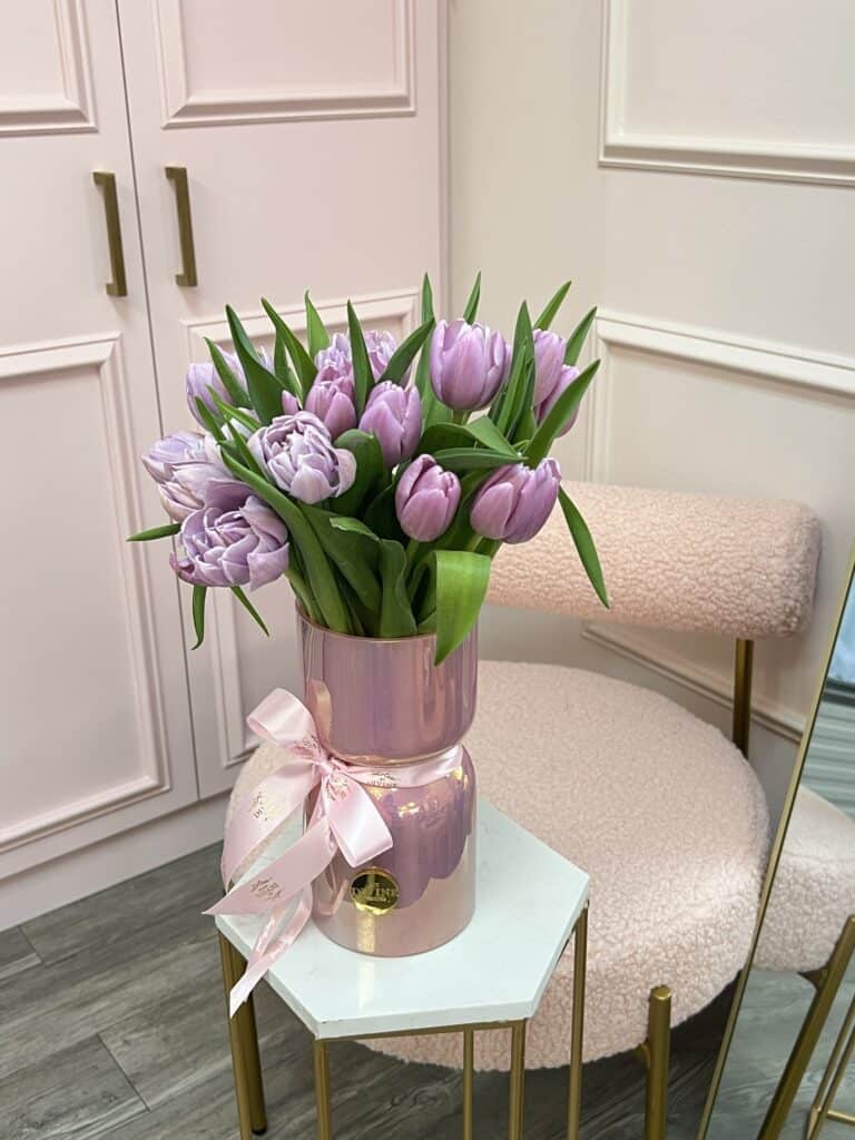 Princess Katie Tulips in Vase