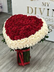 Standing Heart Roses Bouquet - Image 5