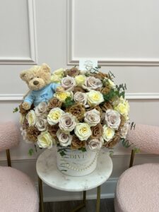 Neutral Baby Boy or Girl HatBox