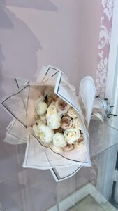 Roses and Peonies Hand Bouquet - Image 2