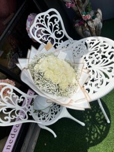 Lauren Roses & Baby’s Breath Bouquet - Image 2