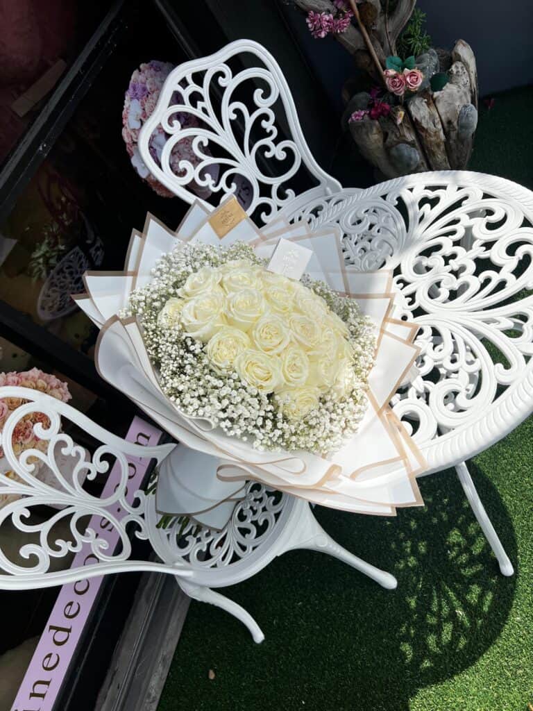 Lauren Roses & Baby’s Breath Bouquet - Image 2