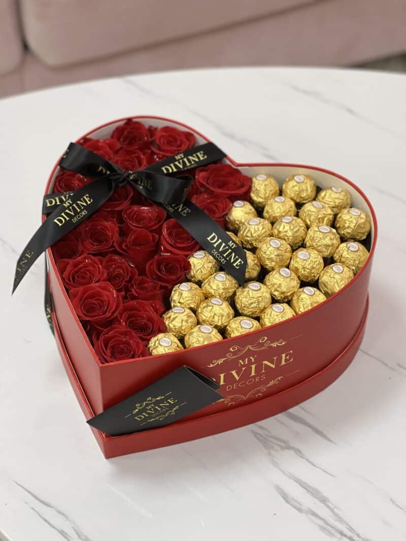 Half Roses Half Chocolates Heart - Image 5