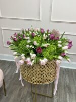 200 Tulips in Basket