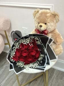 Lauren Roses & Baby’s Breath Bouquet - Image 3