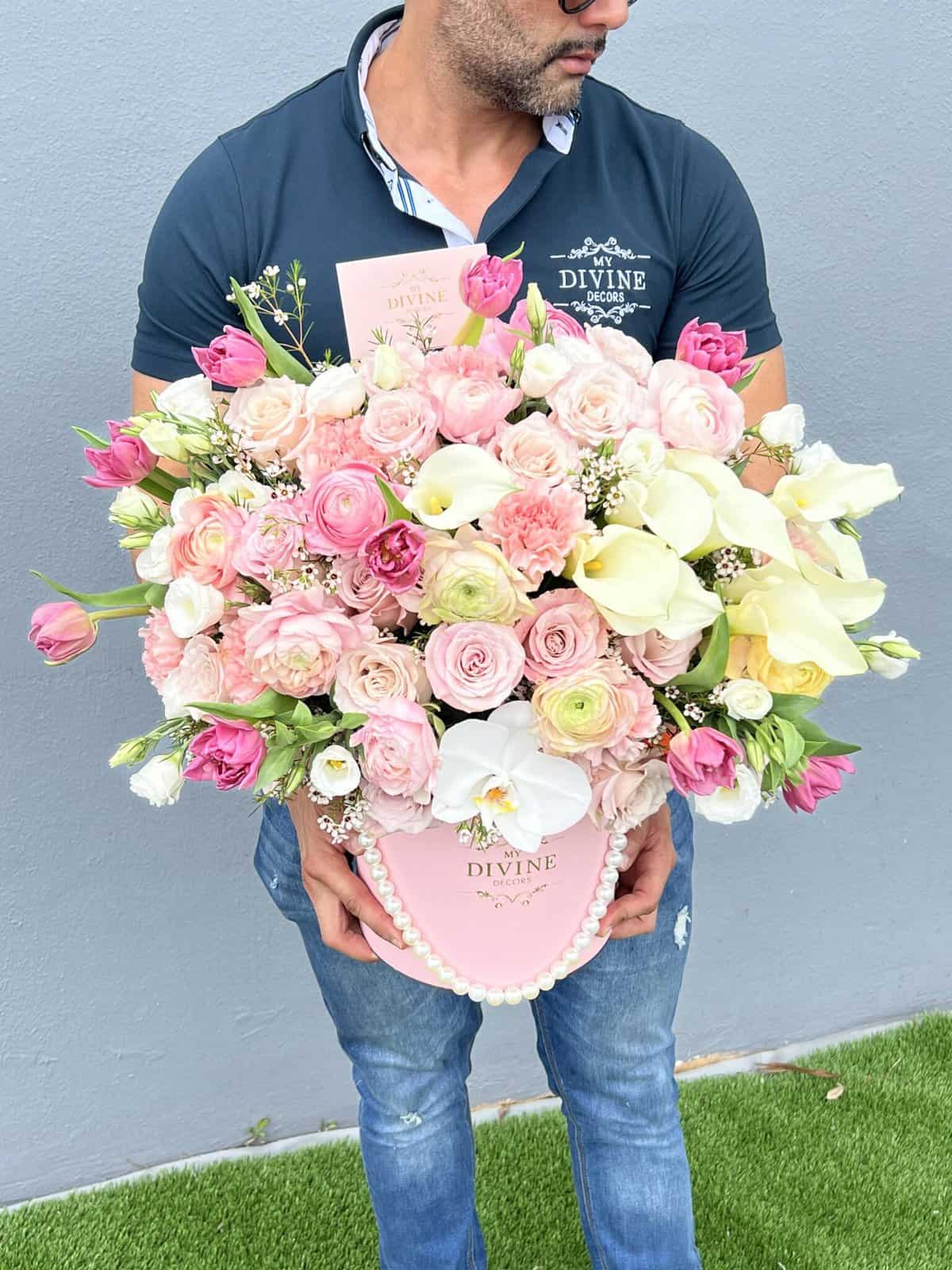 Angela Spring Hatbox My Divine Decors Flower Boutique Flower