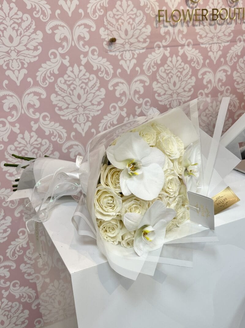 Bella Bouquet of Roses and Orchids - Image 2