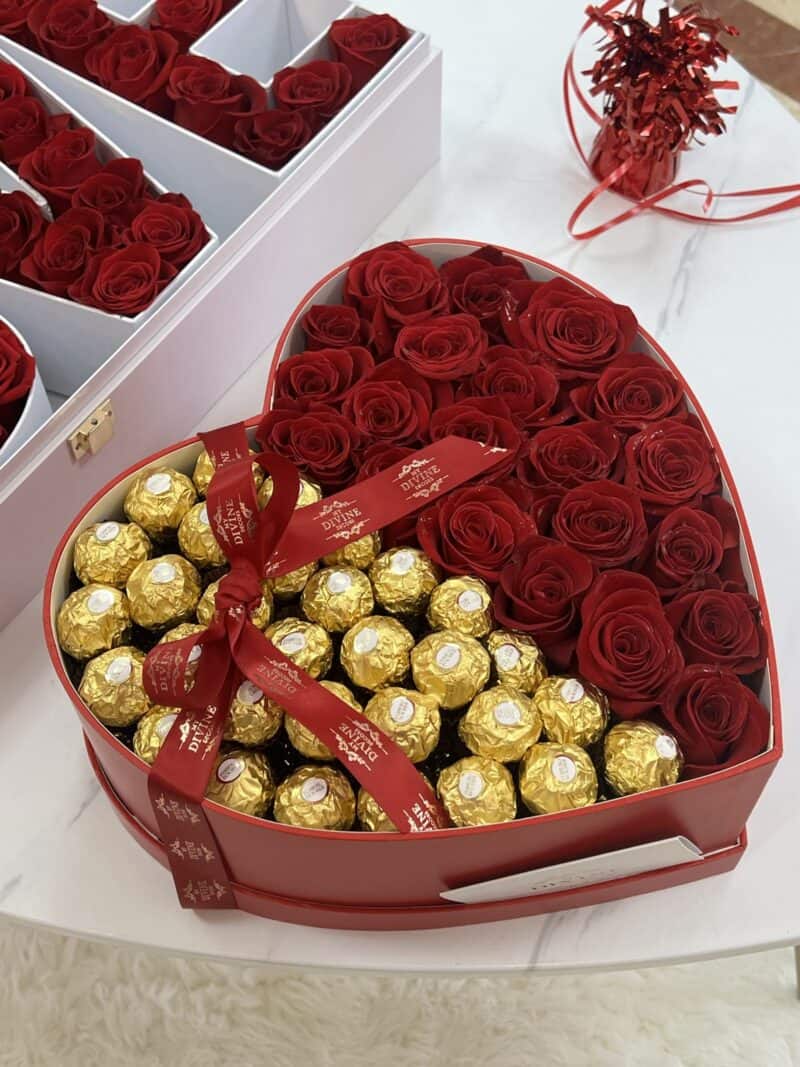 Half Roses Half Chocolates Heart - Image 3