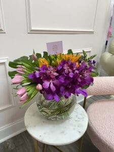 Exotic Blooms in Vase - Image 2