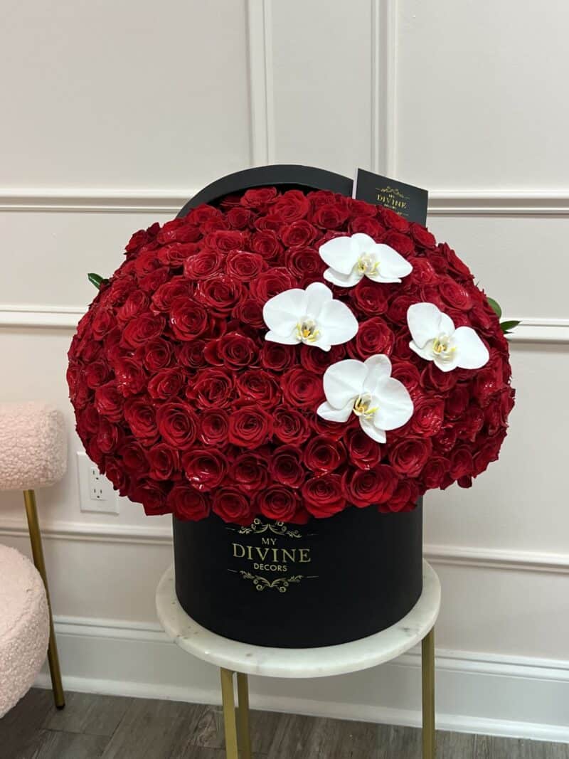 New roses & orchids Hat Box Grand Box - Image 2