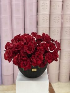 Chanel Reflexed Roses in Vase