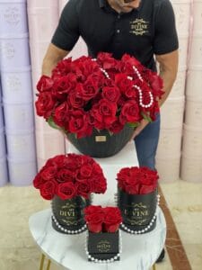 Chanel Reflexed Roses in Vase - Image 3
